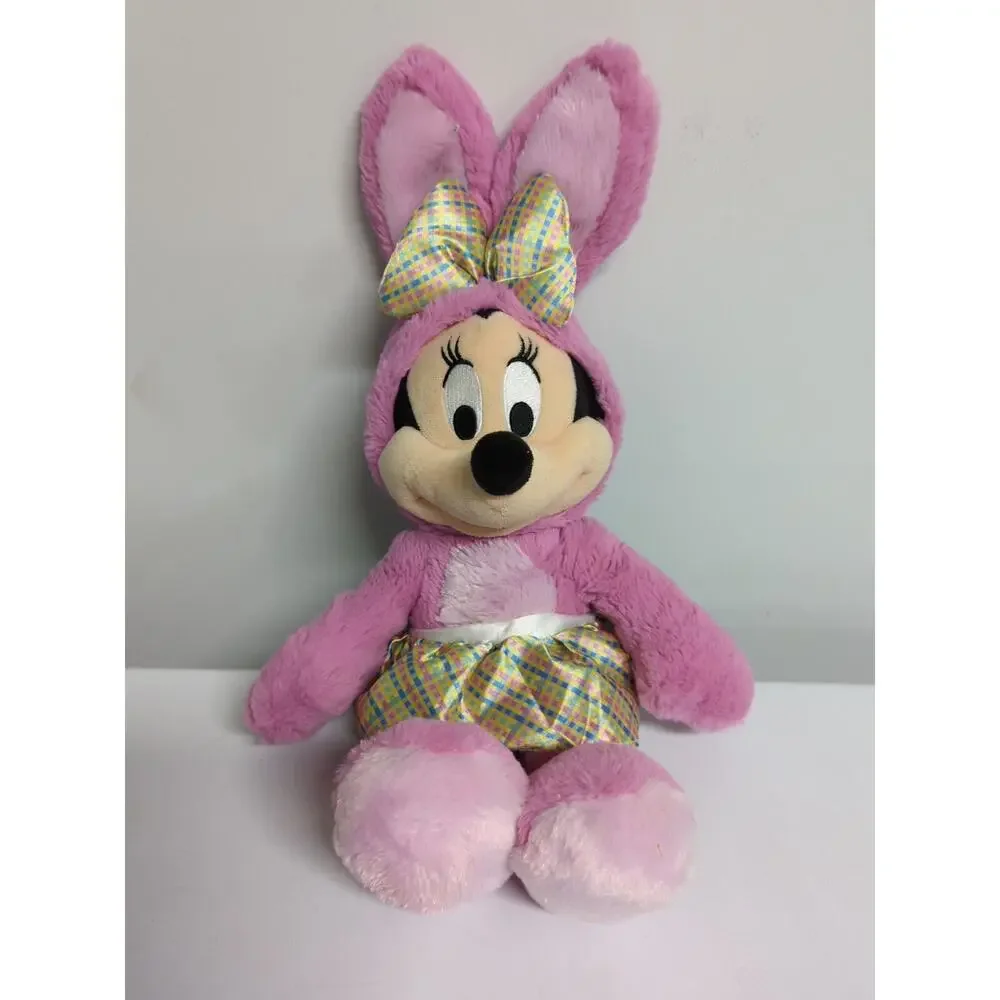 Disney Plush Pink Minnie Mouse Doll Stuffed Animal Bunny Rabbit Spring Easter